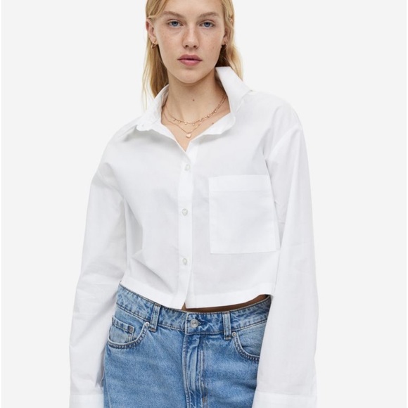 H&M Tops - H&M Boxy Cotton Shirt